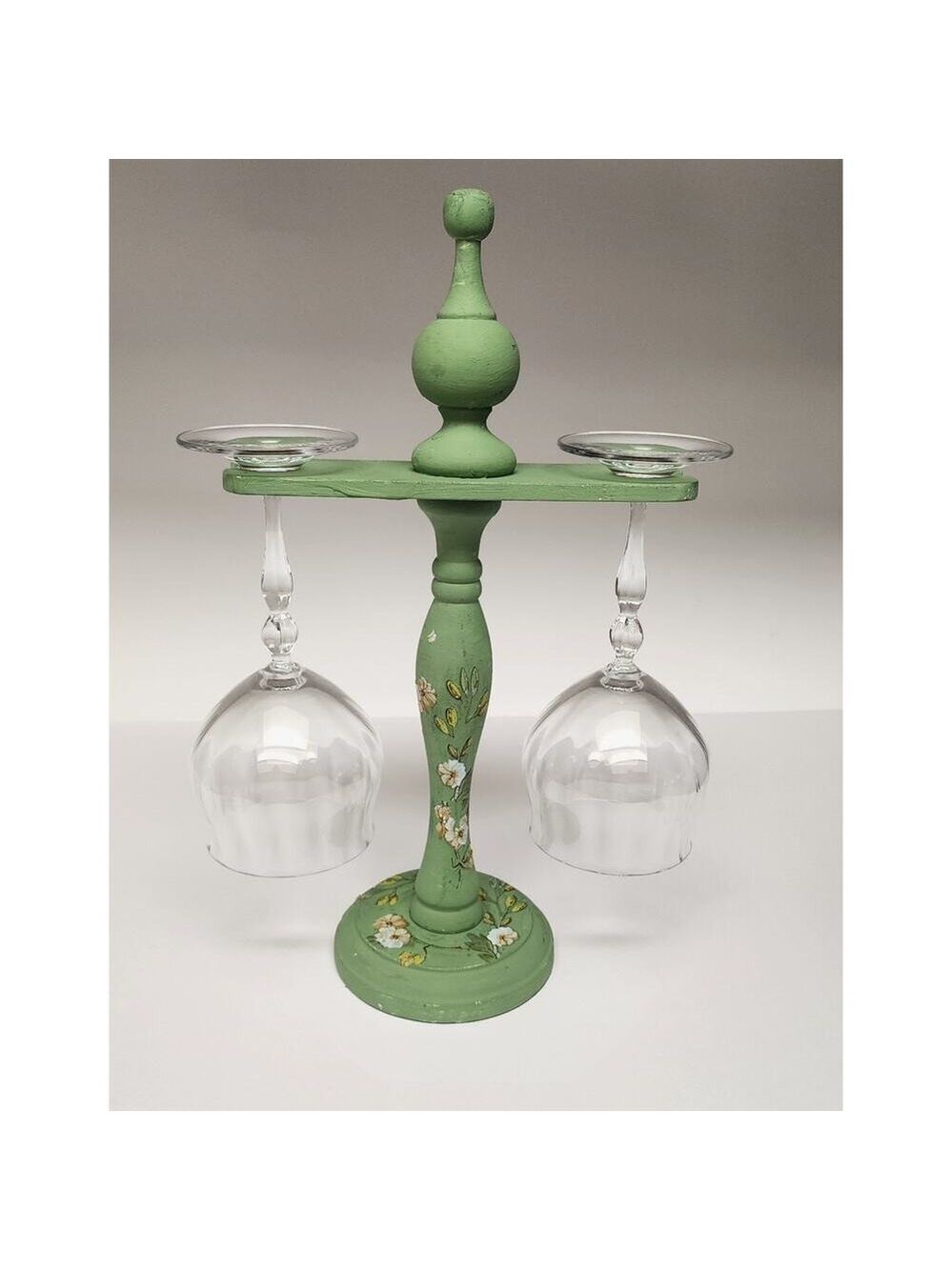 Vienna Crystal 24% Lead Crystal Water/Wine Glasses Set of 2/ W Vintage Stand